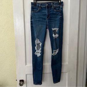 American Eagle Next Level Stretch Distressed Hi-Rise Jeggings